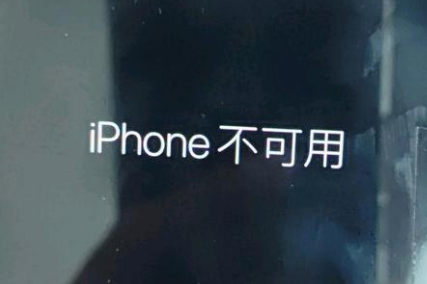 庆安苹果服务网点分享锁屏界面显示“iPhone 不可用”如何解决 