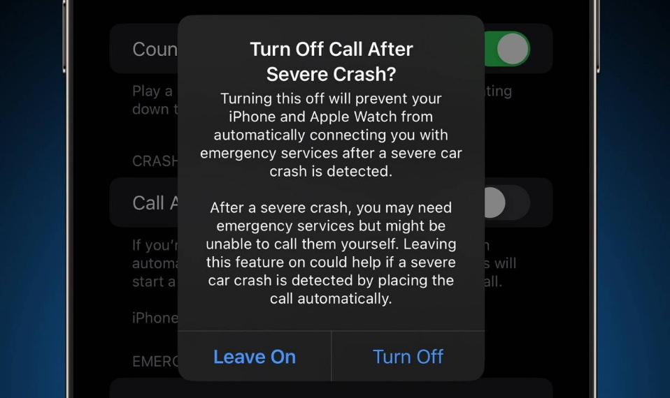 庆安苹果14维修分享 iPhone 14 和 Apple Watch 上关闭崩溃检测 