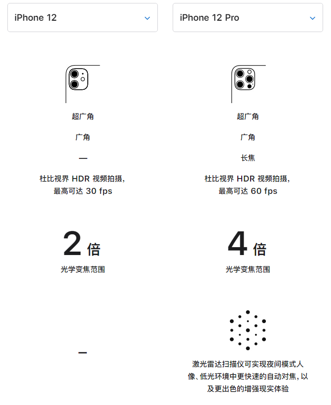 庆安苹果手机维修分享苹果 iPhone 12 与 iPhone 12 Pro 选哪款 